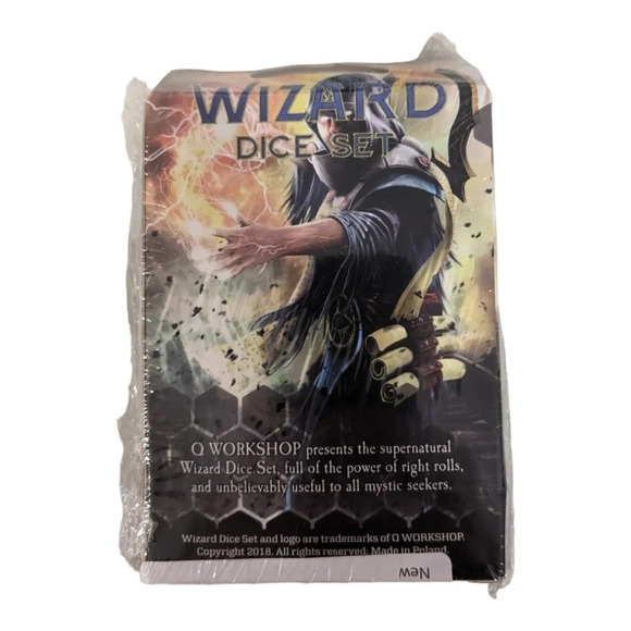 Q Workshop Wizard Dice Set (7) Blue/Orange - Picture 3 of 4